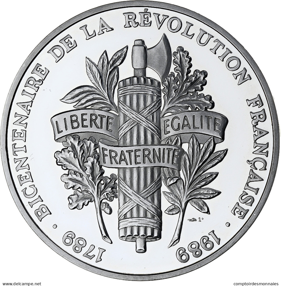 France, Médaille, Napoléon Ier, Waterloo 18 Juin 1815, 1989, Argent, BE, FDC - Andere & Zonder Classificatie