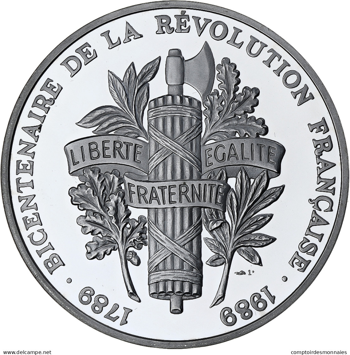 France, Médaille, Napoléon Ier à Sainte-Hélène, 1989, Argent, BE, FDC - Autres & Non Classés