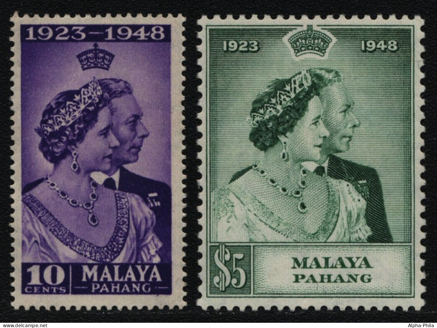 Malaya - Pahang 1948 - Mi-Nr. 37-38 ** - MNH - Silberhochzeit - Pahang