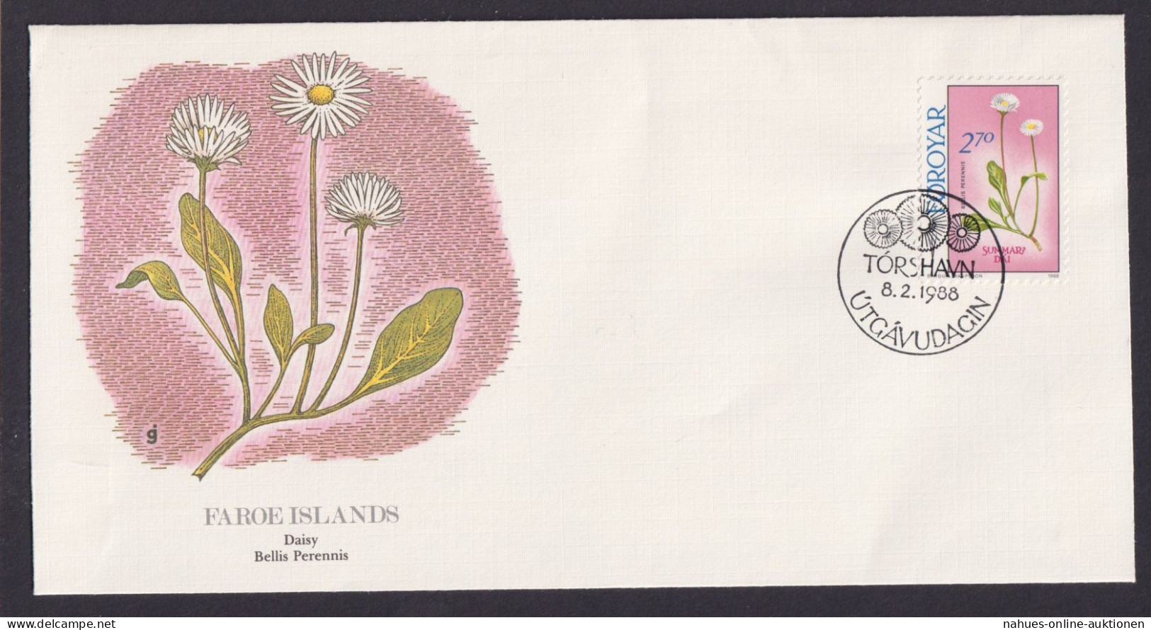 Faroer Dänische Krone Inselgruppe Flora Gänseblümchen Schöner Künstler Brief - Faroe Islands