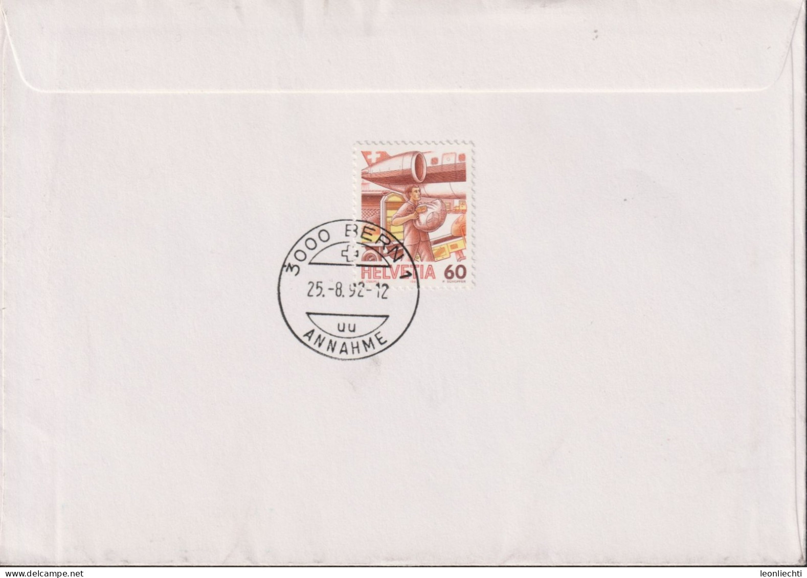 1992 Schweiz, LUFTPOST, Zum:CH W73, Mi:CH 1482, PRO SPORT - Storia Postale