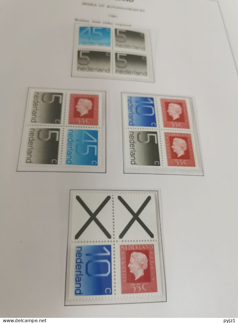 Netherlands stamps and se-tenant from booklets