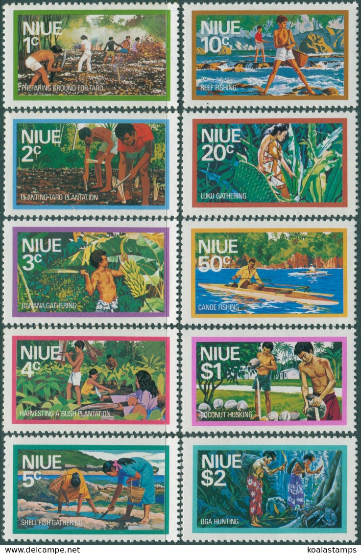 Niue 1976 SG198-207 Food Gathering Set MNH - Niue
