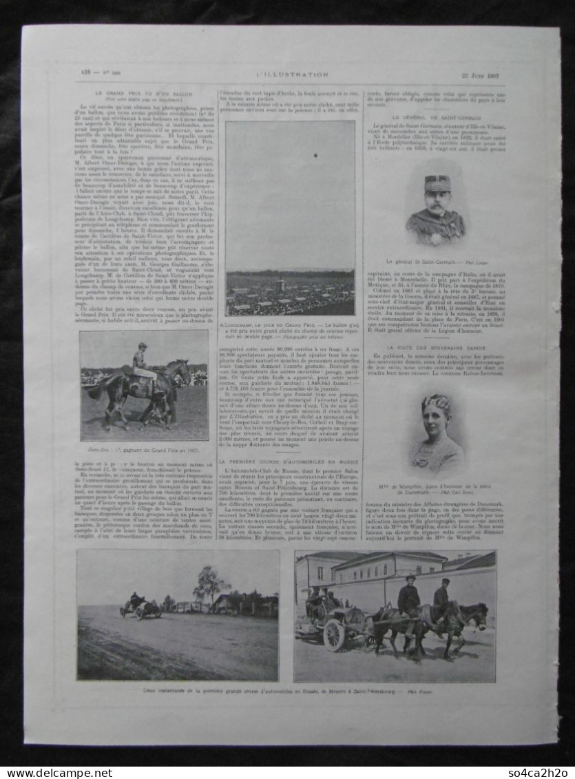 L'ILLUSTRATION N°3356 22/06/1907 Les Dernières Découvertes De La Planète Mars, Le Chemin De Fer De La Schlucht - L'Illustration