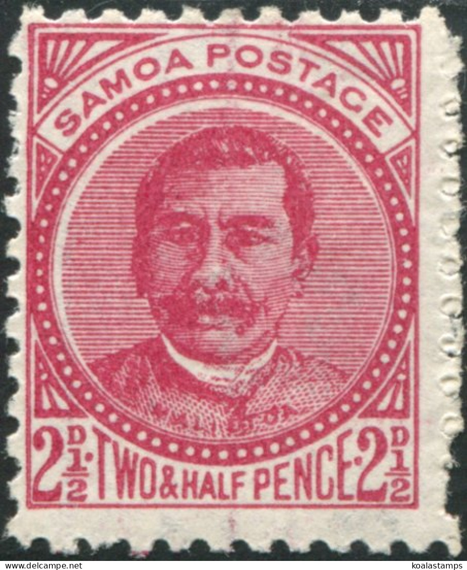 Samoa 1895 SG60a 2½d Deep Rose-carmine King Malietoa Laupepa MNH - Samoa (Staat)