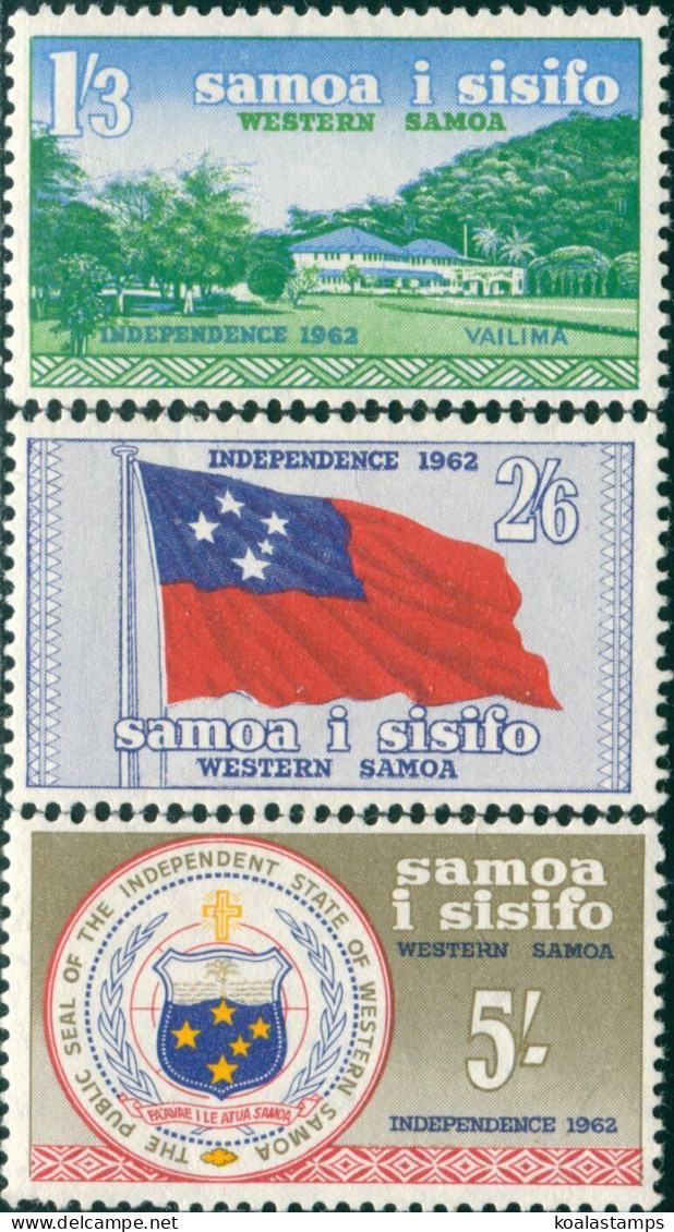 Samoa 1962 SG246-248 Vailima Flag Arms MLH - Samoa (Staat)