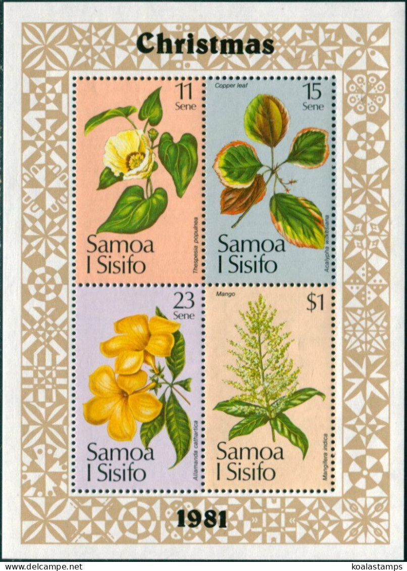 Samoa 1981 SG611 Christmas Flowers MS MNH - Samoa (Staat)