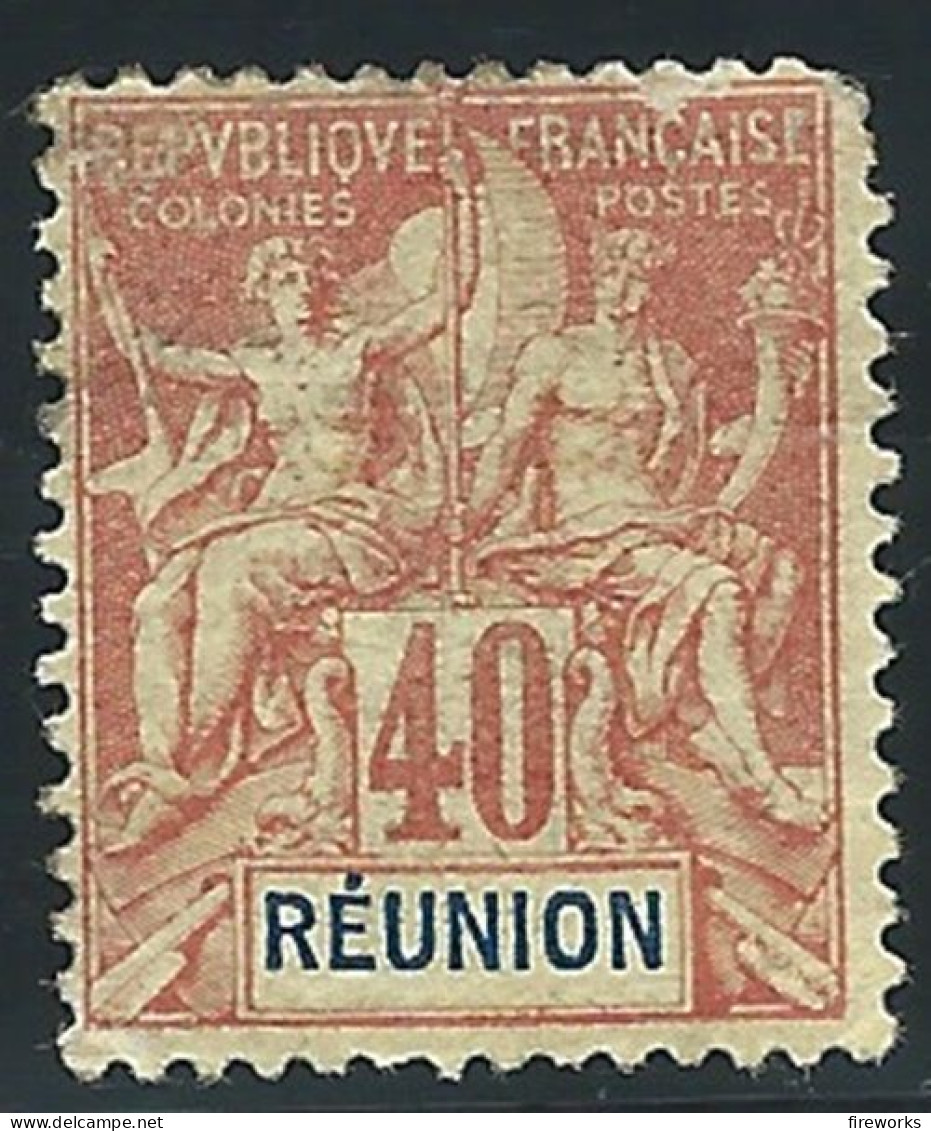 [1891] 2 Timbres Réunion - Colonie Française - 1891 - YT N° 41 - Neuf Et Oblit. - Usados