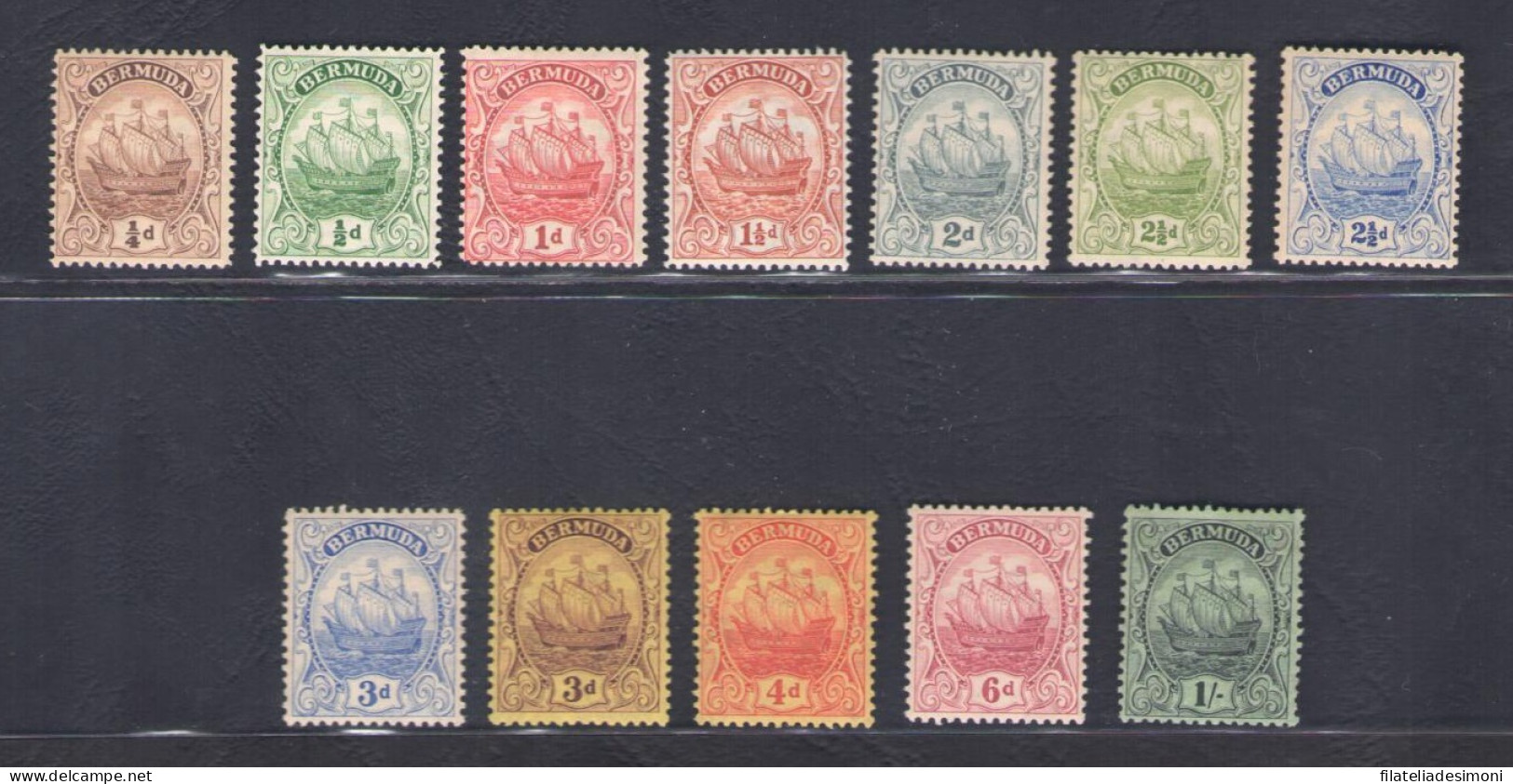 1922-34 Bermuda, Stanley Gibbons N. 77/87 - MH* - Other & Unclassified