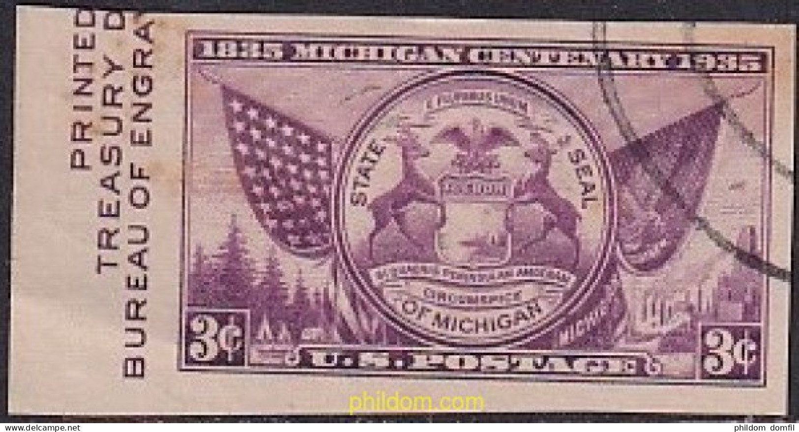 724126 USED ESTADOS UNIDOS 1935 CENTENARIO DEL ESTADO DE MICHIGAN - Nuovi