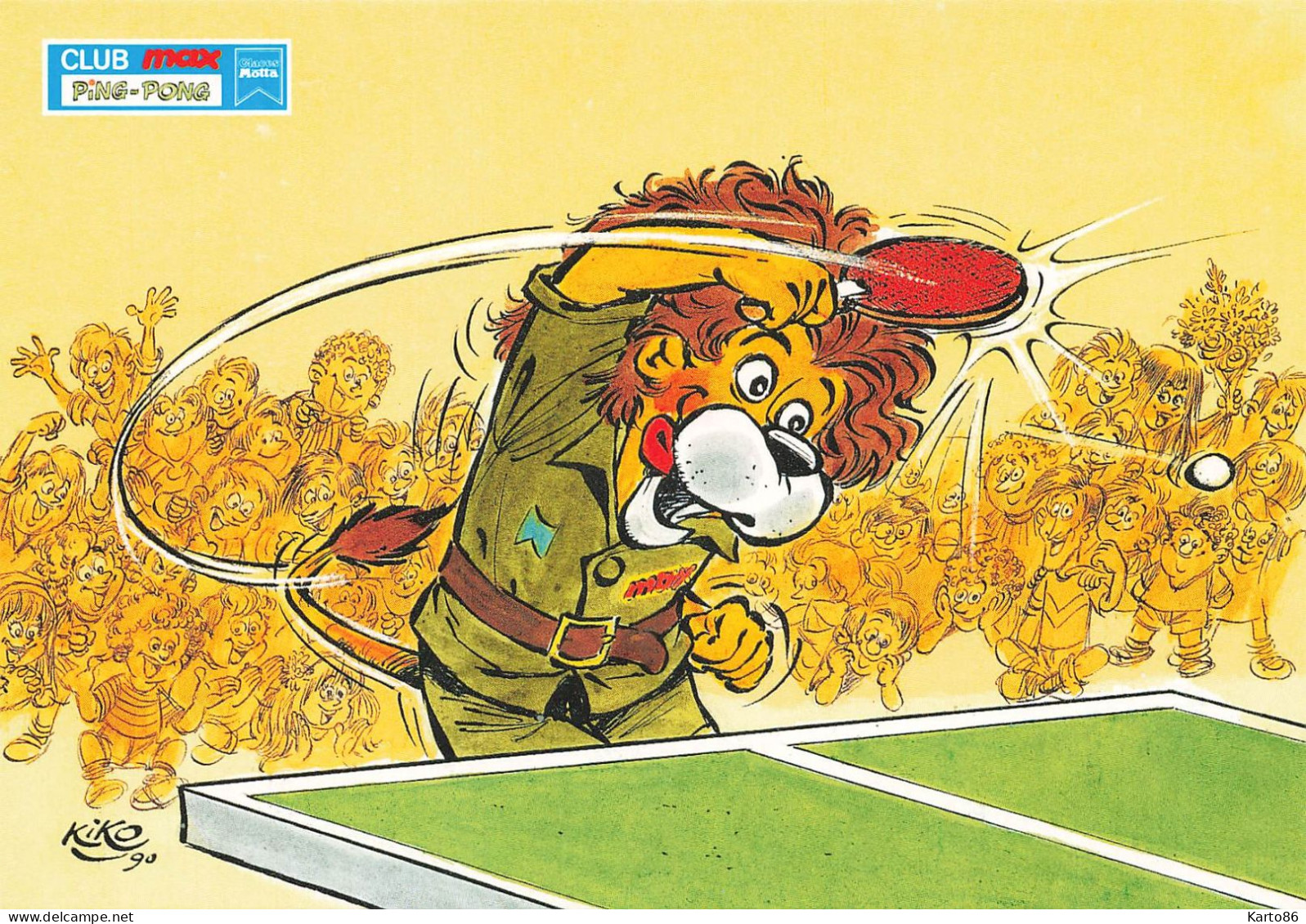 Le Tennis De Table , Sport * CPA Illustrateur KIKO Kiko * Club Max PING PONG * Ping Pong Lion Humanisé * 1990 - Tischtennis