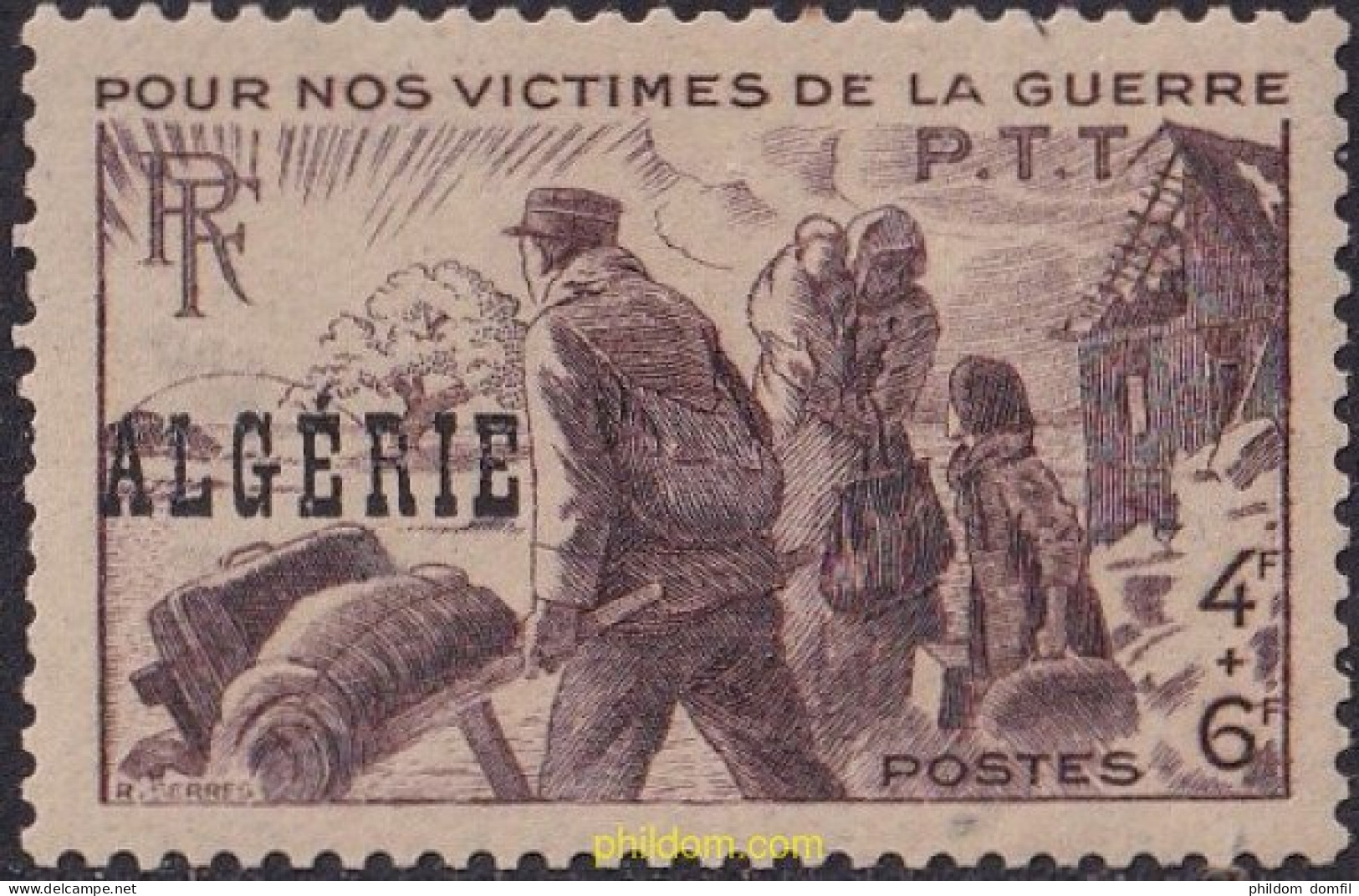 723907 MNH ARGELIA 1945 VICTIMAS DE LA GUERRA - Algérie (1962-...)