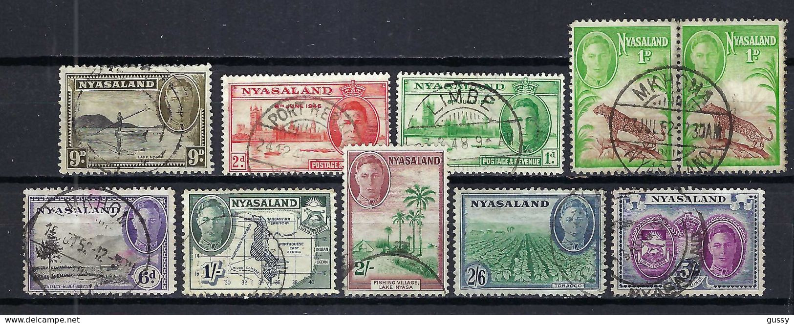 NYASSALAND Ca.1945: Lot D' Obl. - Nyassaland (1907-1953)