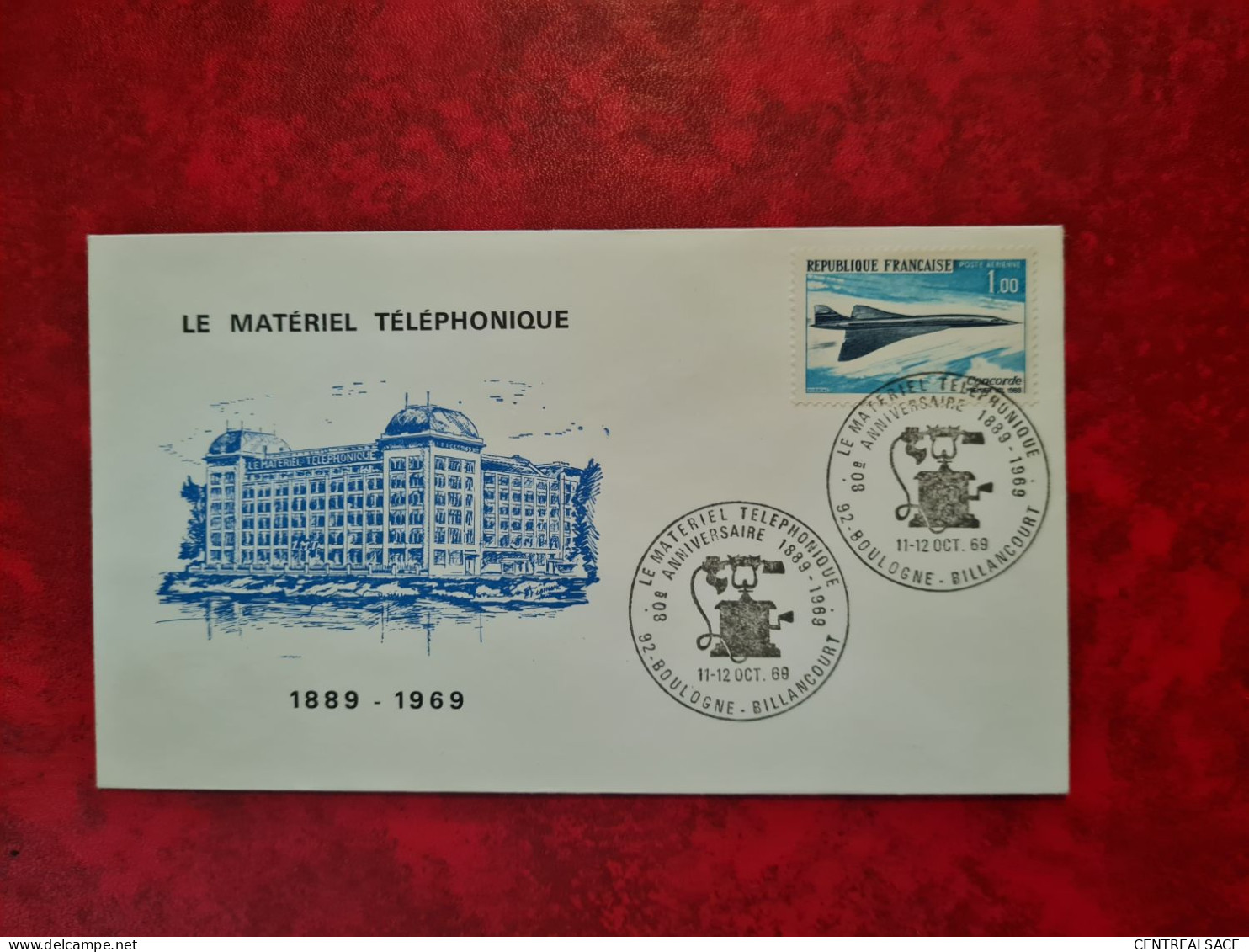 Lettre  1969 BOULOGNE BILLANCOURT LE MATERIEL TELEPHONIQUE TIMBRE CONCORDE - Autres & Non Classés