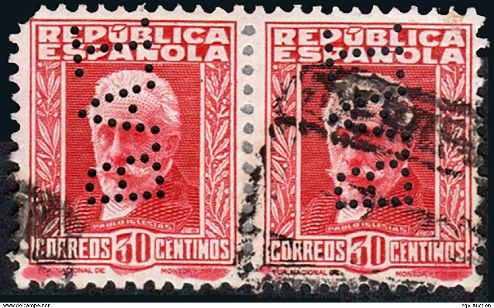 Madrid - Perforado - Edi O 669 Pareja - "B.A.T." (Banco) - Used Stamps