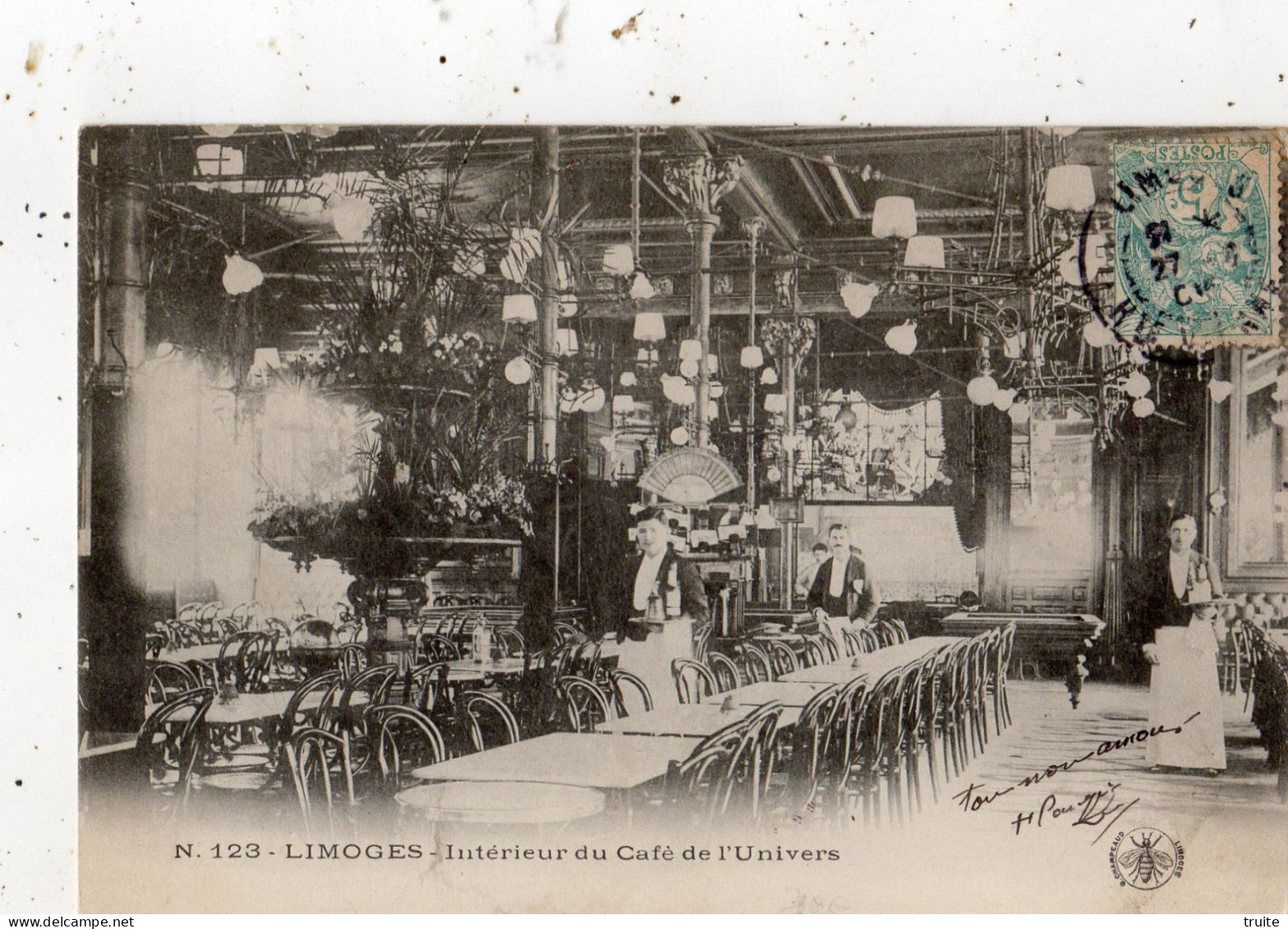 LIMOGES INTERIEUR DU CAFE DE L'UNIVERS ( CARTE PRECURSEUR ) - Limoges