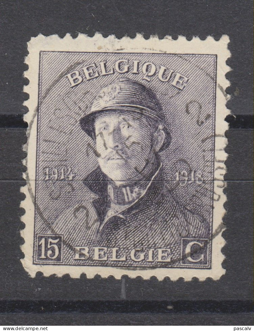 COB 169 Oblitération Centrale ST-GILLES (BRUXELLES) 2 - 1919-1920 Behelmter König