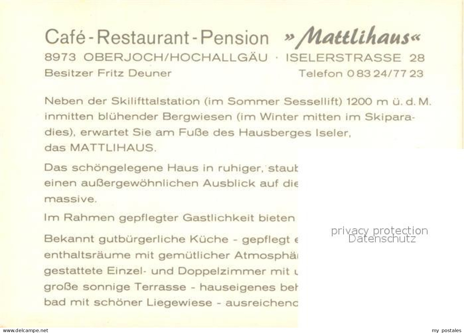 73641267 Oberjoch Cafe Restaurant Mattlihaus Oberjoch - Hindelang