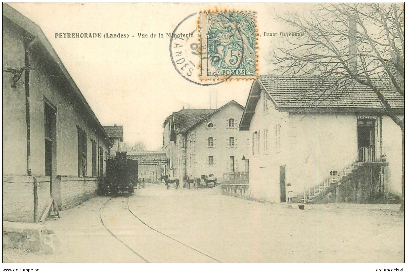 40 PEYREHORADE. La Minoterie Et Train 1907 - Peyrehorade