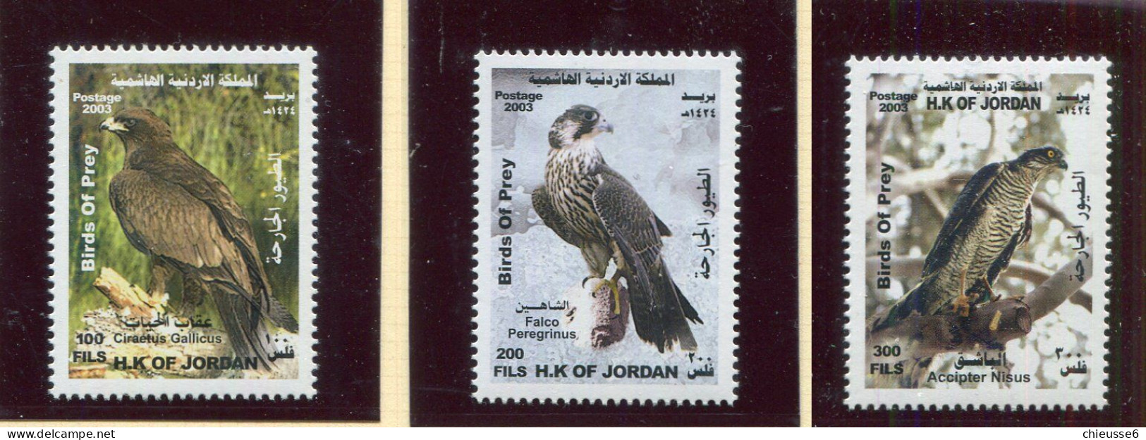 Jordanie ** N° 1619 à 1621 - Rapaces Diurnes - Jordanie