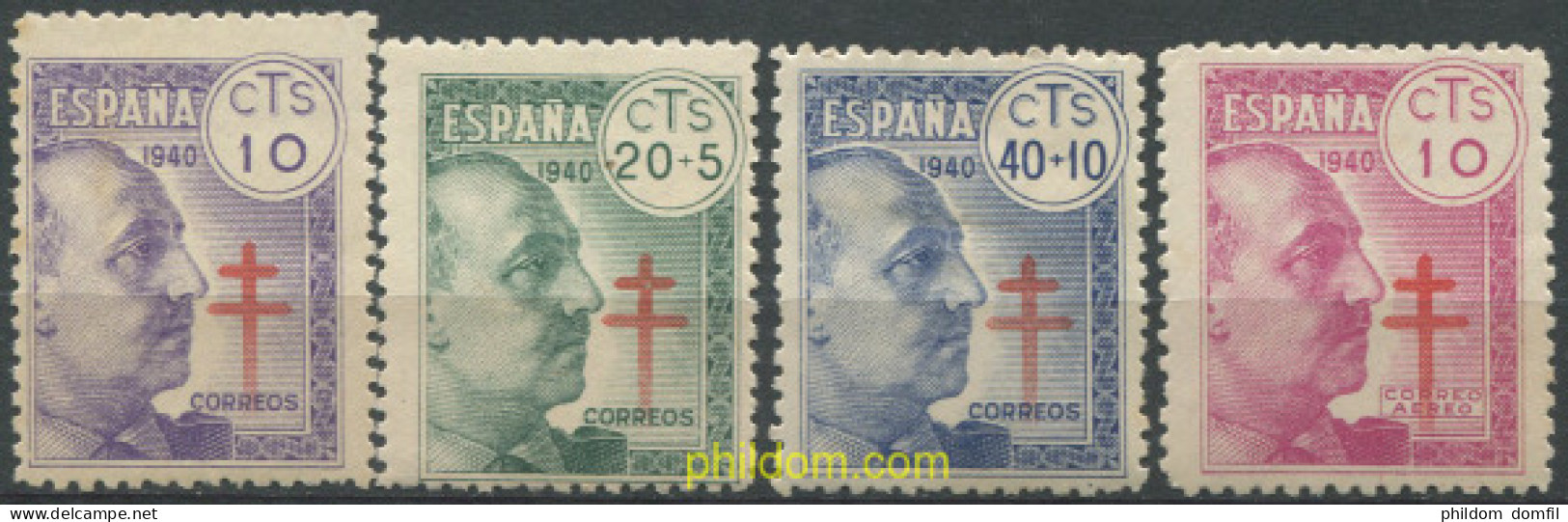 700365 HINGED ESPAÑA 1940 ANTITUBERCULOSIS - Neufs