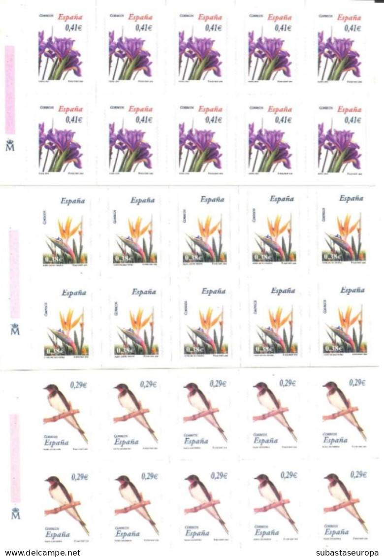 ** 4212H/4219H. Flora Y Fauna. Hojitas De 10 Sellos Procedentes De Los Carnets. Cat. 257 €. - Ungebraucht