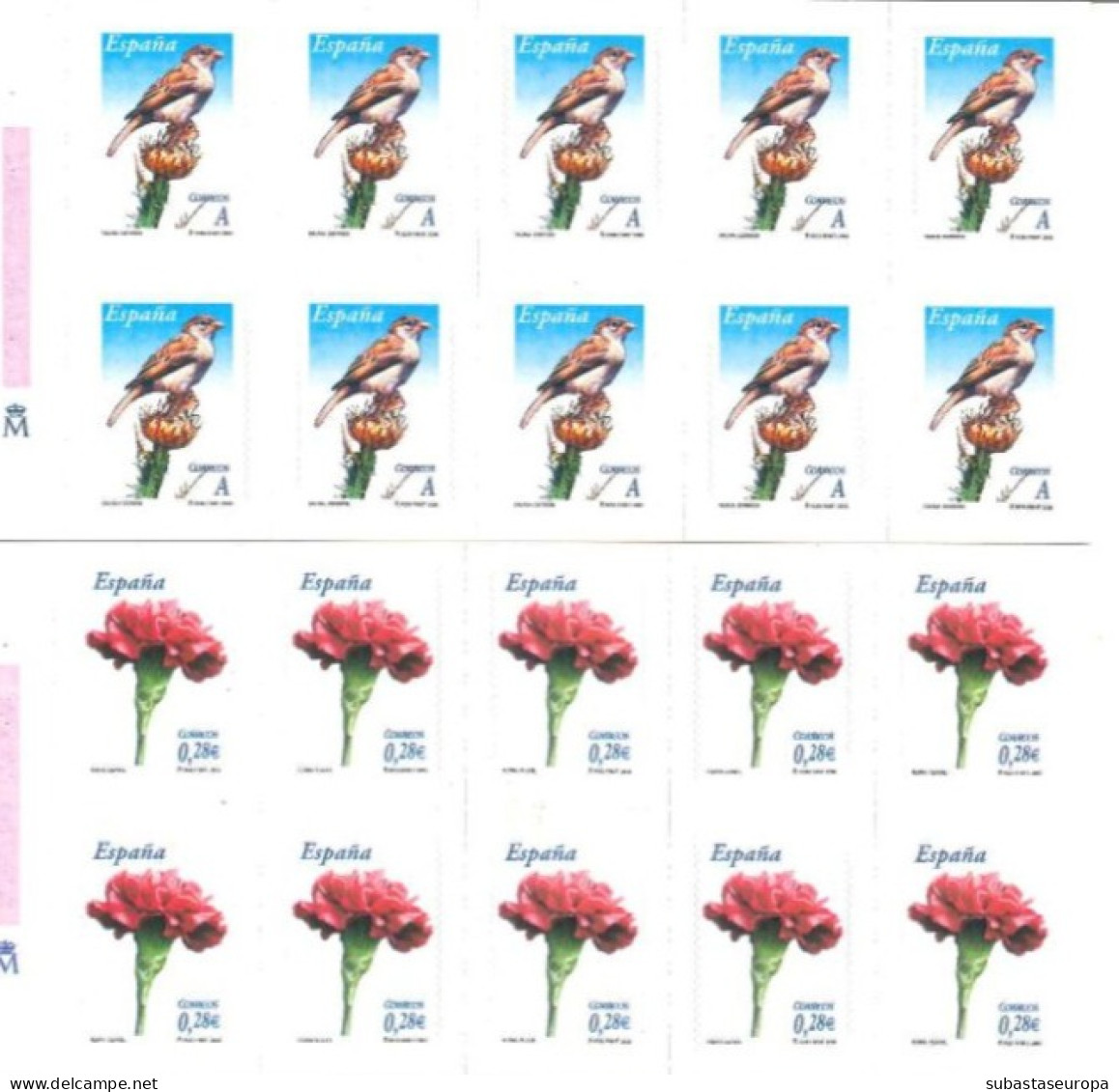 ** 4212H/4219H. Flora Y Fauna. Hojitas De 10 Sellos Procedentes De Los Carnets. Cat. 257 €. - Unused Stamps