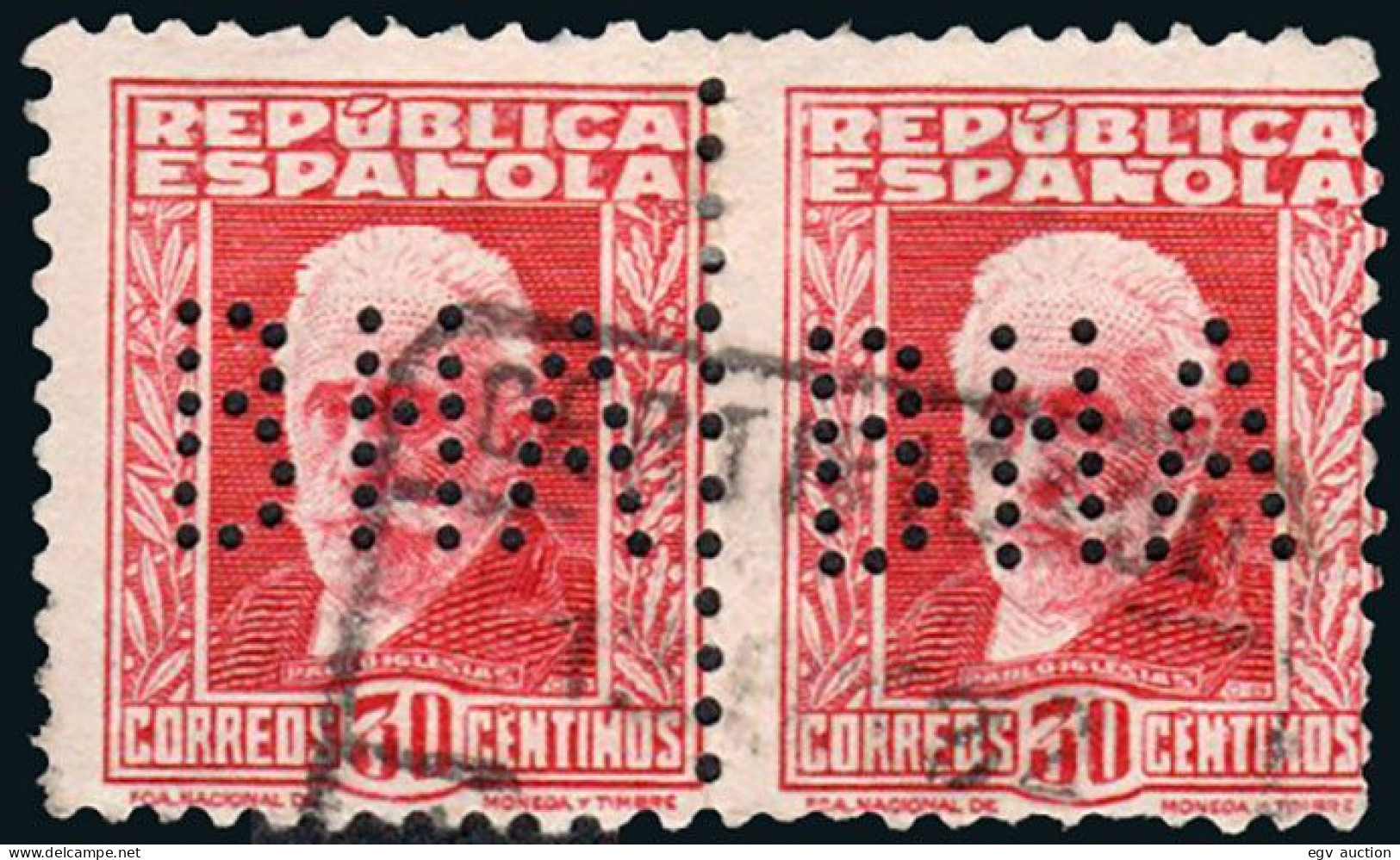 Madrid - Perforado - Edi O 669 Pareja - "BHA" (Banco) - Used Stamps