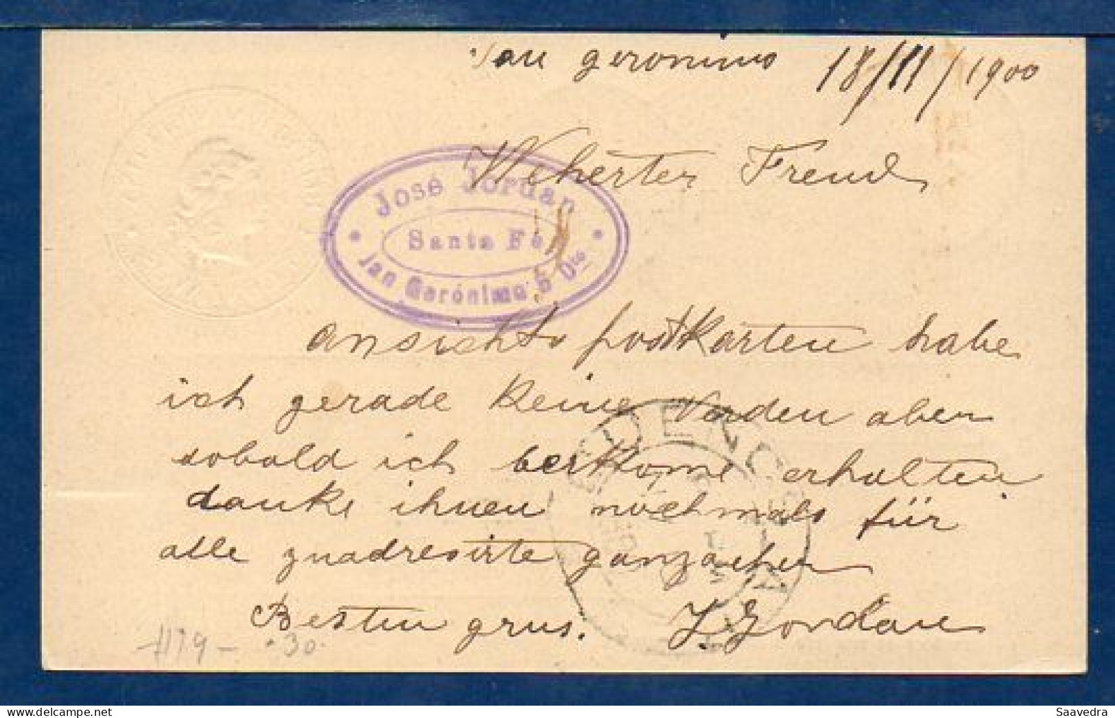 Argentina To USA, 1900, Uprated Postal Stationery  (009) - Cartas & Documentos