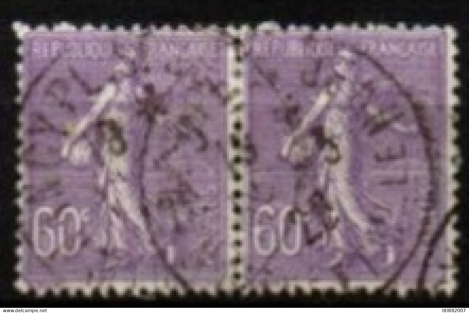 FRANCE    -   1924 .   Y&T N° 200 Oblitérés En Paire  . - 1903-60 Semeuse A Righe