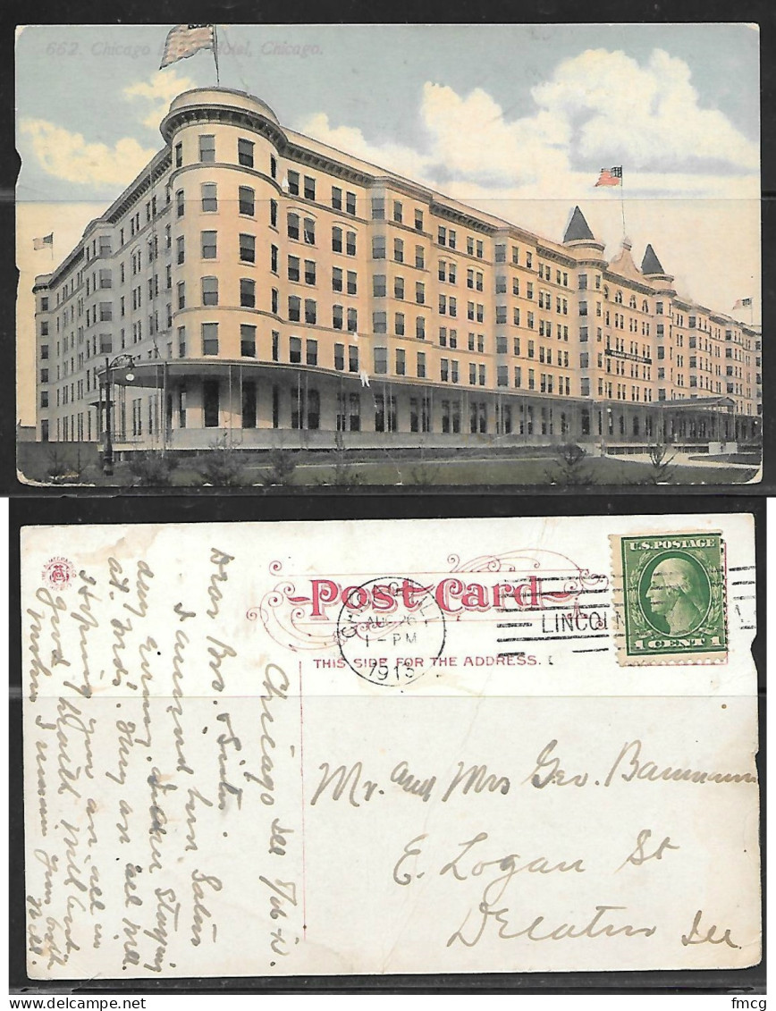 1913 Chicago IL, 662 Chicago Hotel - Chicago