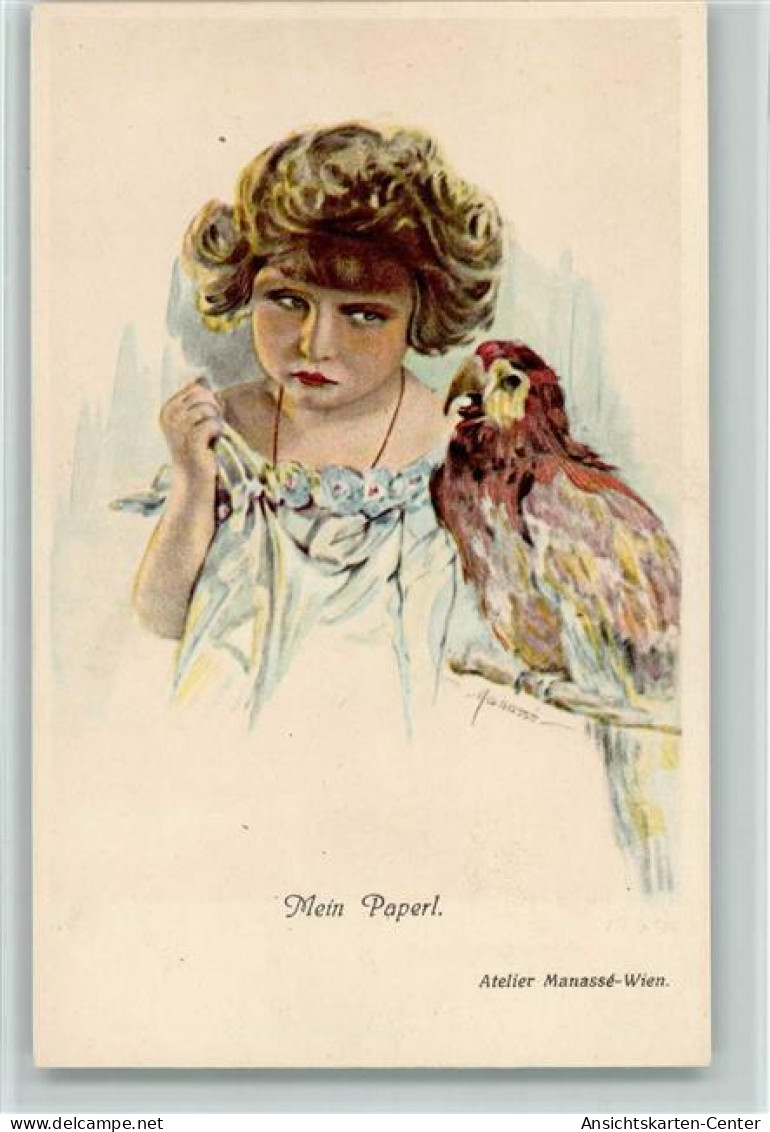 13109106 - Papageien Maedchen Mit Papagei - Vogels