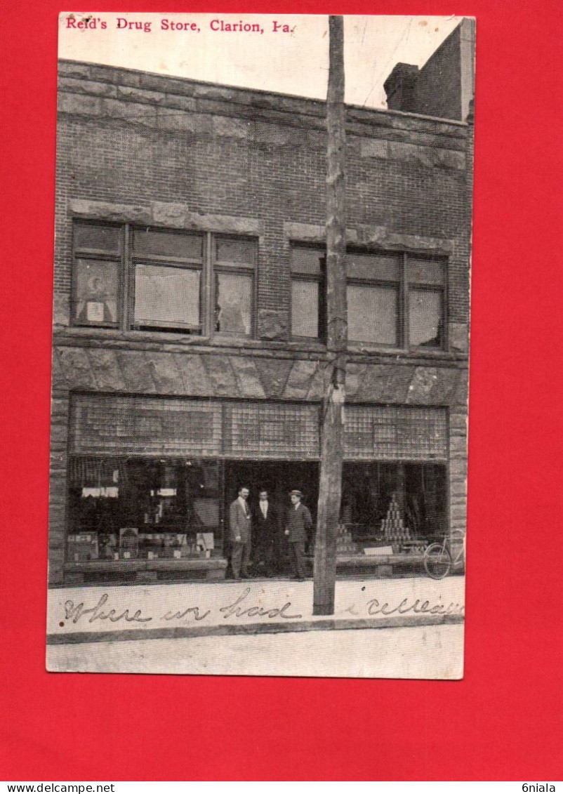 18676 Reid's Drug Store, Clarion, Pa ( Pharmacie Reid, Clarion, Pennsylvanie )  Commerce  PHARMACIE  RARE - Winkels