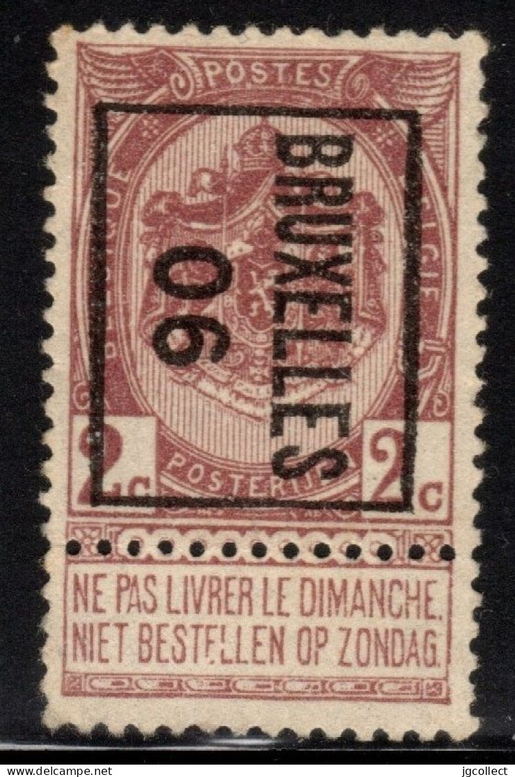 Typo 2B (BRUXELLES 06) - O/used - Typo Precancels 1906-12 (Coat Of Arms)