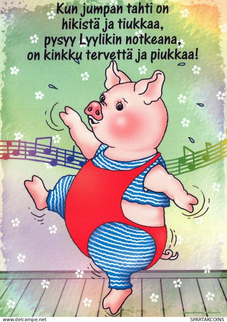 PIGS Tier Vintage Ansichtskarte Postkarte CPSM #PBR755.DE - Pigs