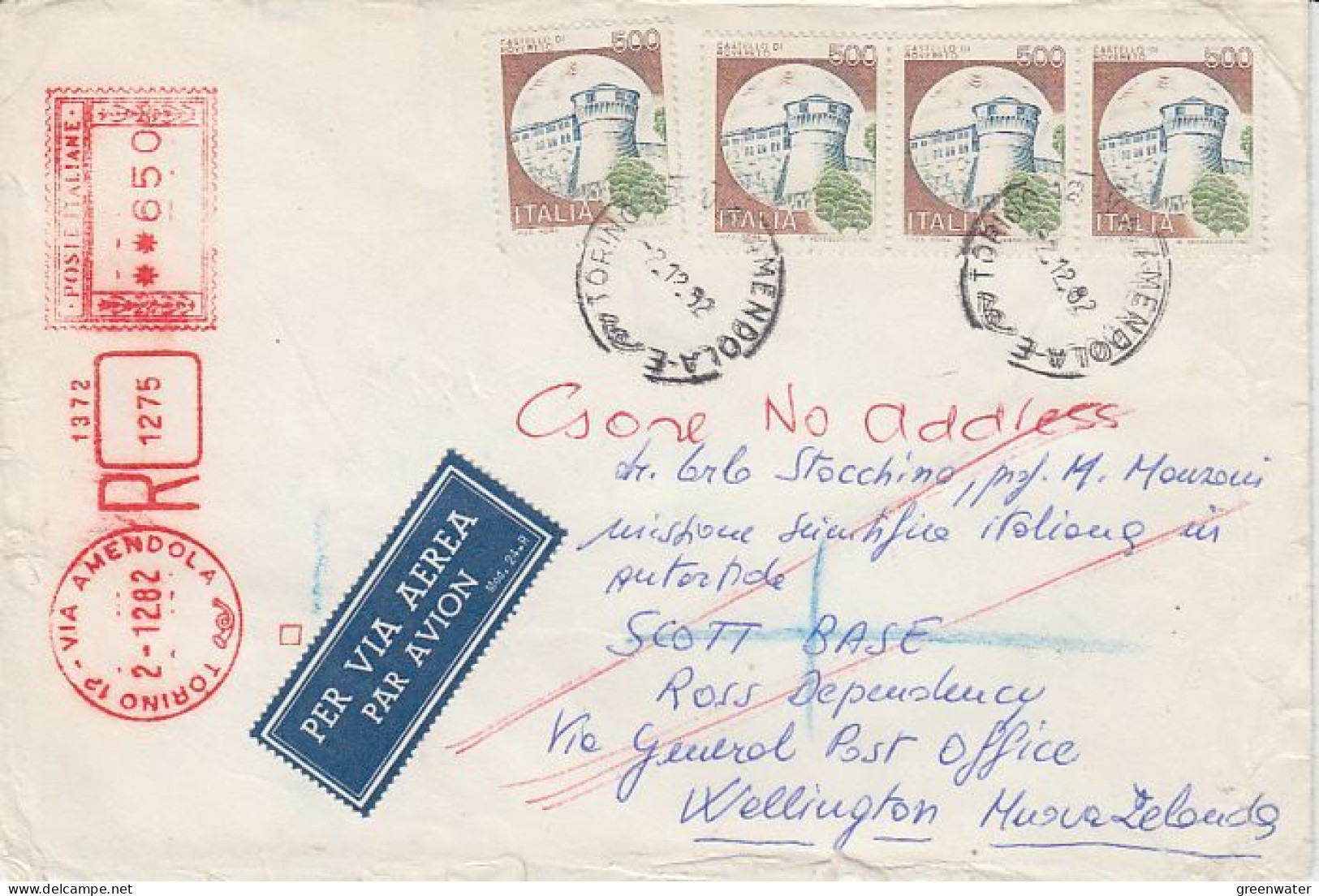 Ross Dependency 1982 Cover Send To Scott Base And Return Ca Scott Base 13 DE 1982 (RO151) - Storia Postale