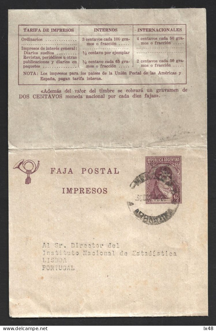 Manuel Belgrano. Argentine Politician. Imprisoned In The Peninsular War. Argentine May Revolution. Entire Postal Newspap - Postal Stationery