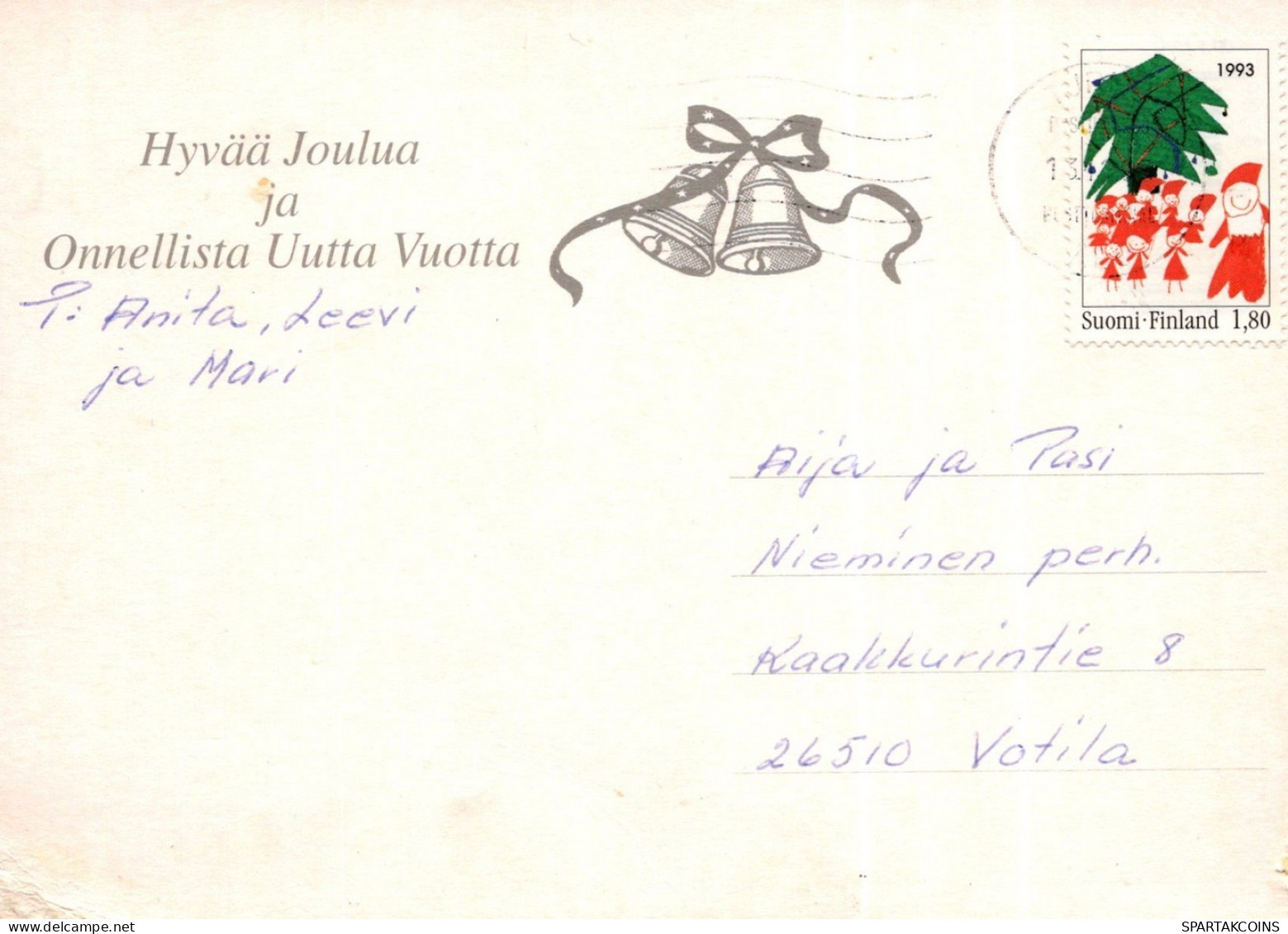 WEIHNACHTSMANN SANTA CLAUS WEIHNACHTSFERIEN Vintage Postkarte CPSM #PAJ879.DE - Santa Claus
