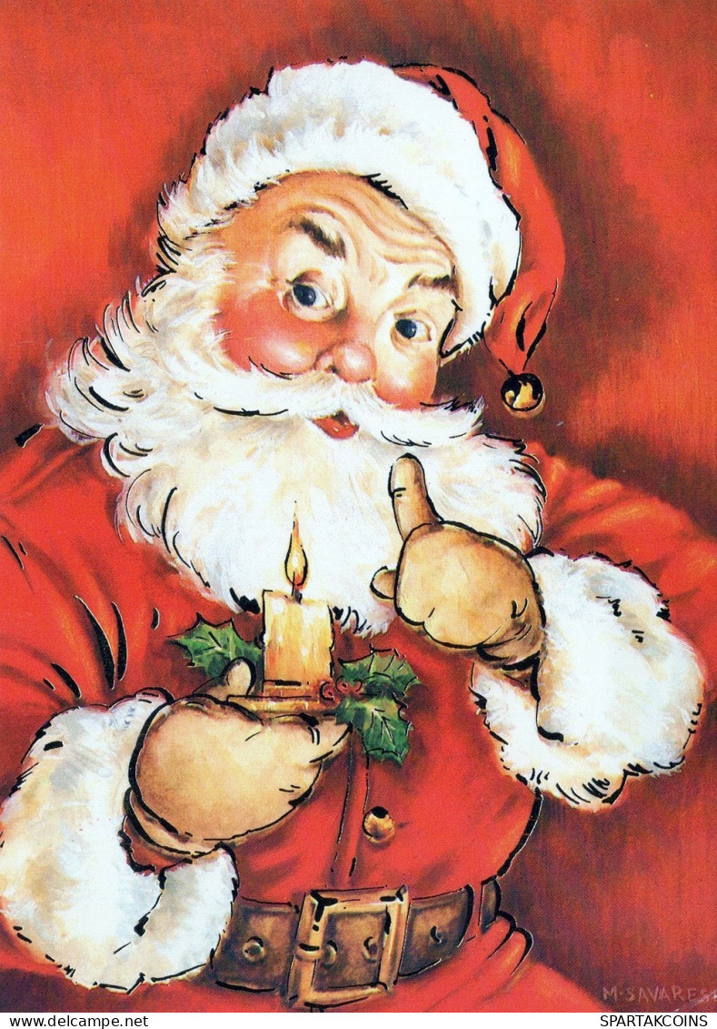 WEIHNACHTSMANN SANTA CLAUS WEIHNACHTSFERIEN Vintage Postkarte CPSM #PAJ813.DE - Santa Claus