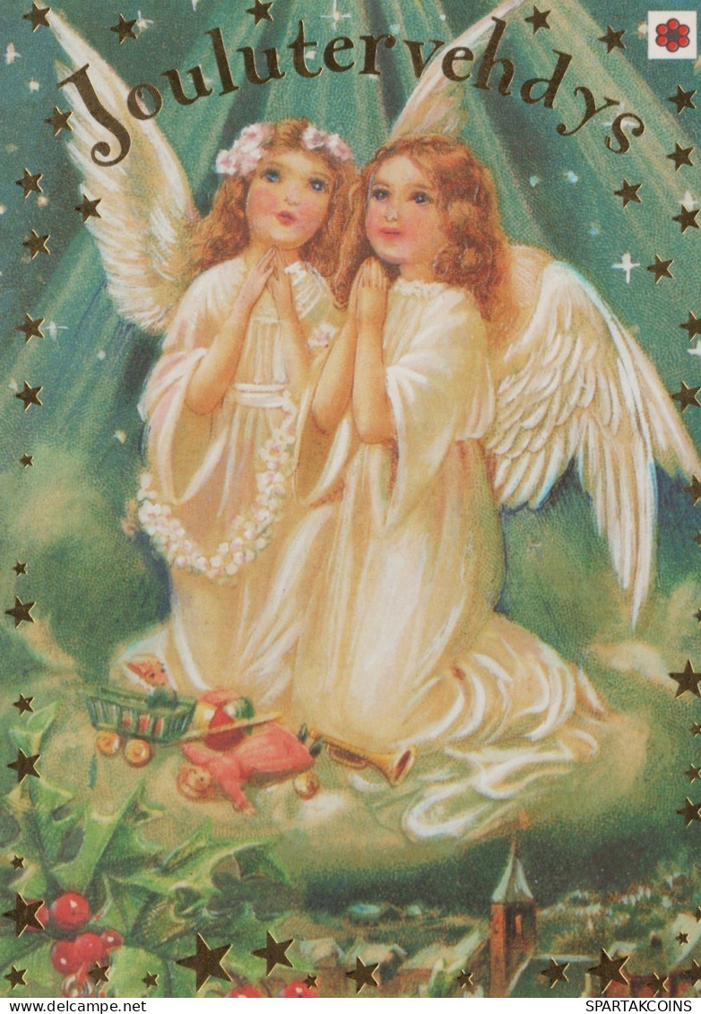 ENGEL WEIHNACHTSFERIEN Feiern & Feste Vintage Ansichtskarte Postkarte CPSM #PAH887.DE - Angels
