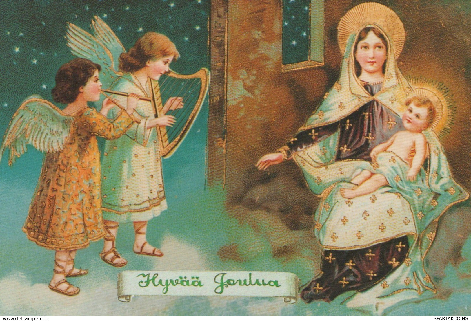 ENGEL WEIHNACHTSFERIEN Feiern & Feste Vintage Ansichtskarte Postkarte CPSM #PAH463.DE - Angeles