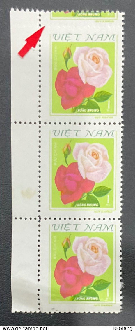 Vietnam Error Stamps, Rose, Missing Perforate. - Vietnam