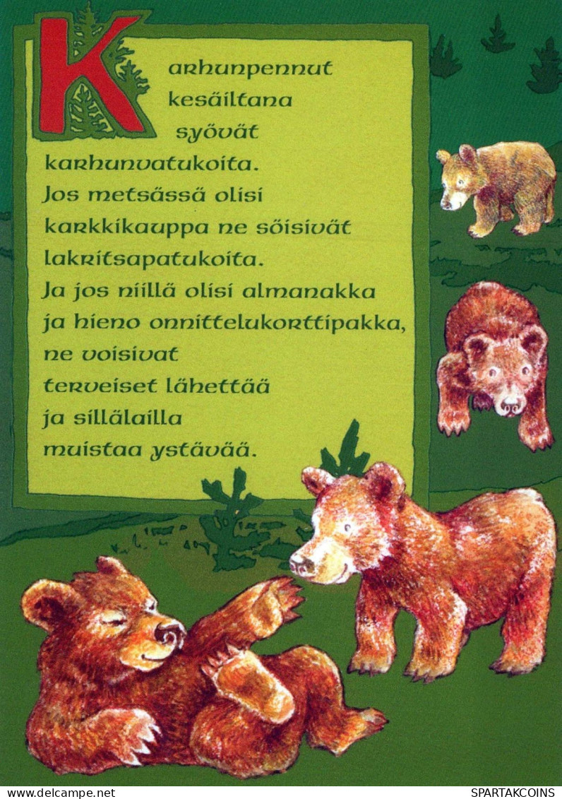 OSO Animales Vintage Tarjeta Postal CPSM #PBS351.ES - Bears
