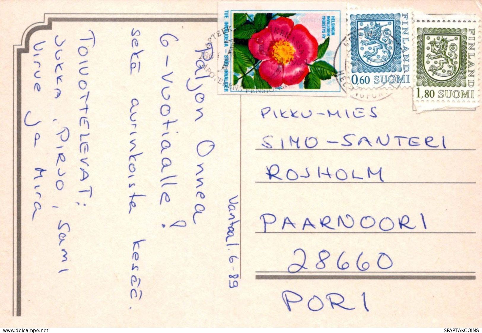 FLORES Vintage Tarjeta Postal CPSM #PAR682.ES - Fiori