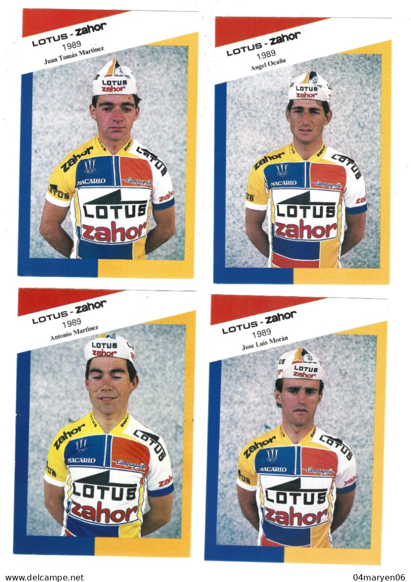 ***  13 X WIELRENNERS  :  LOTUS - ZAHOR  1989  ***  -   Zie / Voir Scan's - Cycling