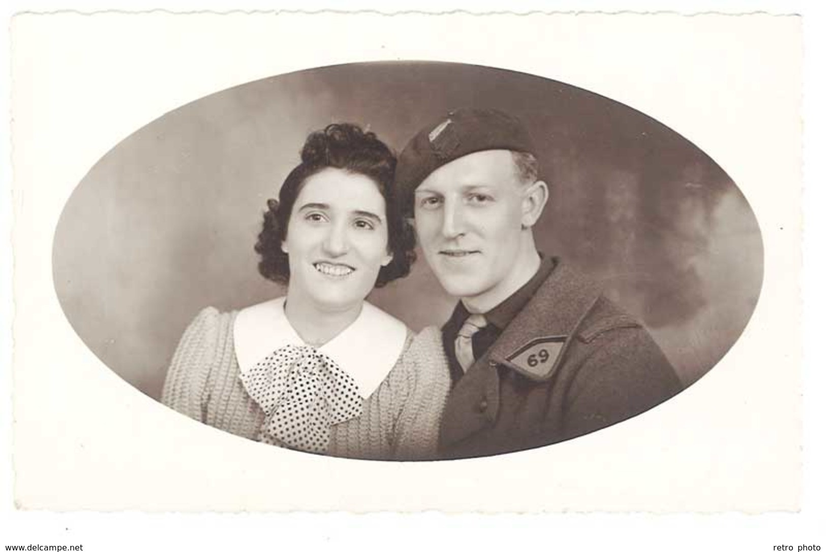 Photo Couple, Soldat Du 69e Régiment - Krieg, Militär