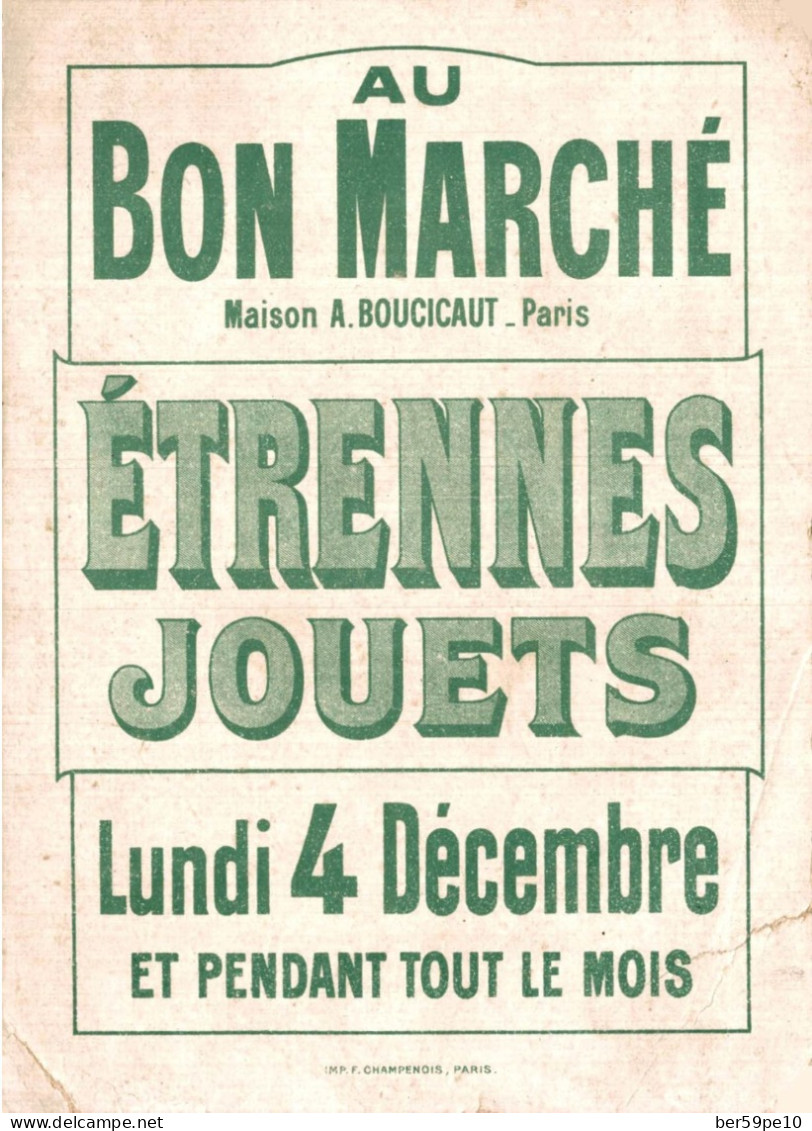 CHROMO AU BON MARCHE A PARIS ROBINSON CRUSOE MON RADEAU VOGUA TRES BIEN L'ESPACE D'ENVIRON UN MILLE - Au Bon Marché