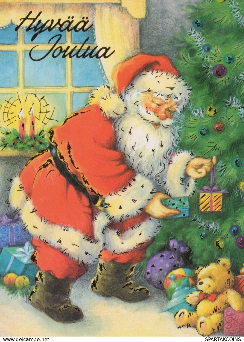 PAPÁ NOEL NAVIDAD Fiesta Vintage Tarjeta Postal CPSM #PAK165.ES - Santa Claus