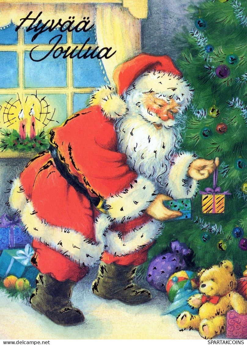 PAPÁ NOEL NAVIDAD Fiesta Vintage Tarjeta Postal CPSM #PAK165.ES - Santa Claus