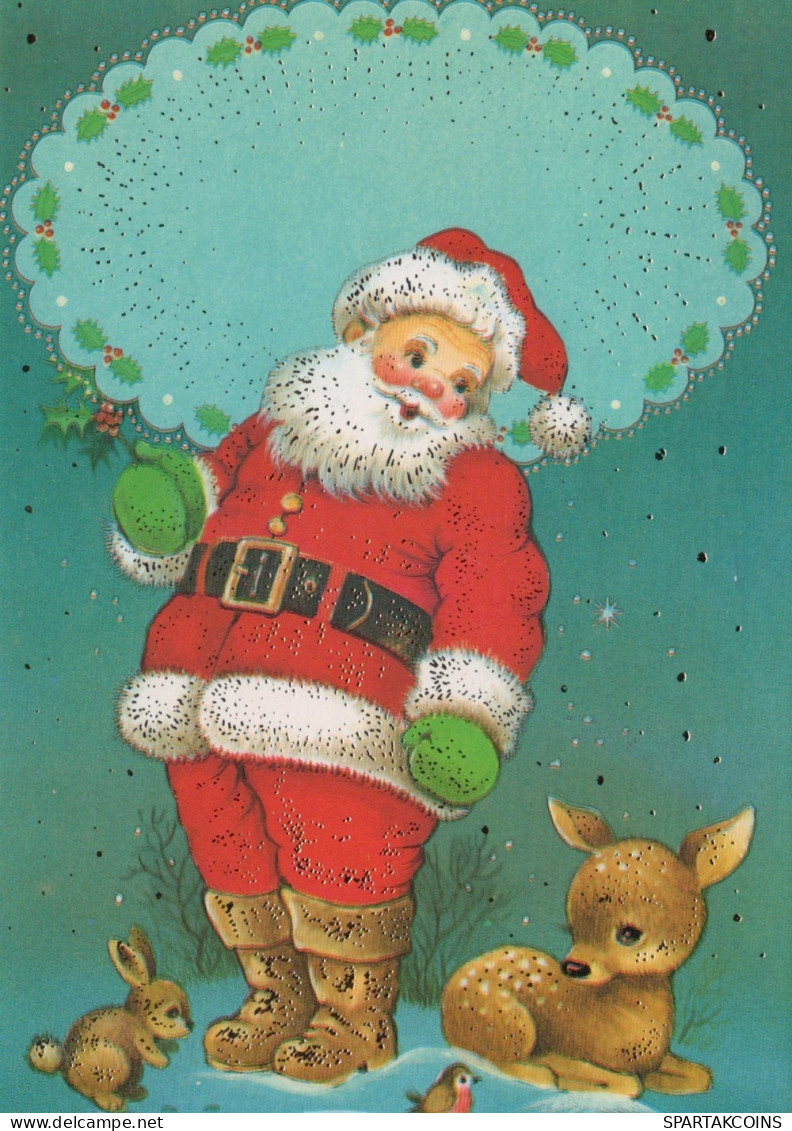 PAPÁ NOEL NAVIDAD Fiesta Vintage Tarjeta Postal CPSM #PAJ673.ES - Santa Claus